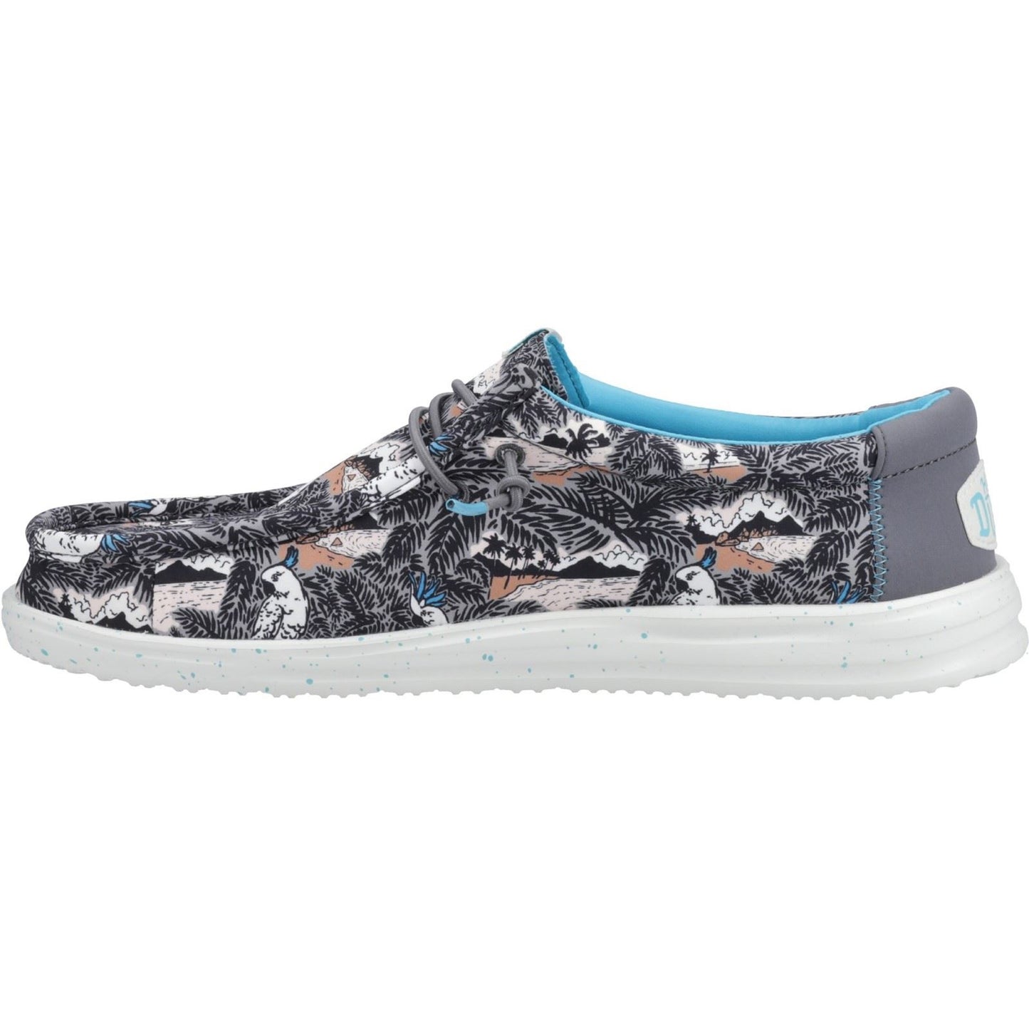 HEYDUDE Men's Wally H2O Tropical Shoe in Black Tropical