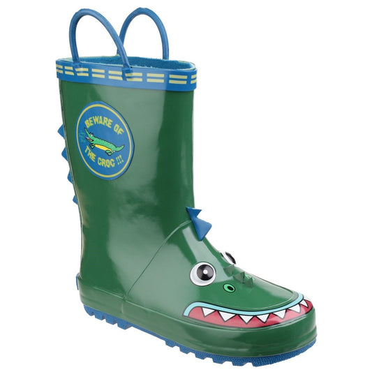 Cotswold Puddle Rubber Crocodile Wellington Boots