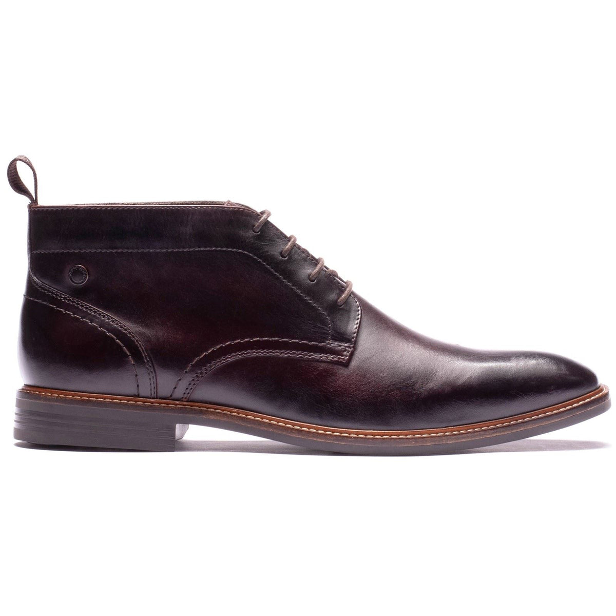 Base London Belgrave Leather Men's WASHED BROWN Ankle Boots