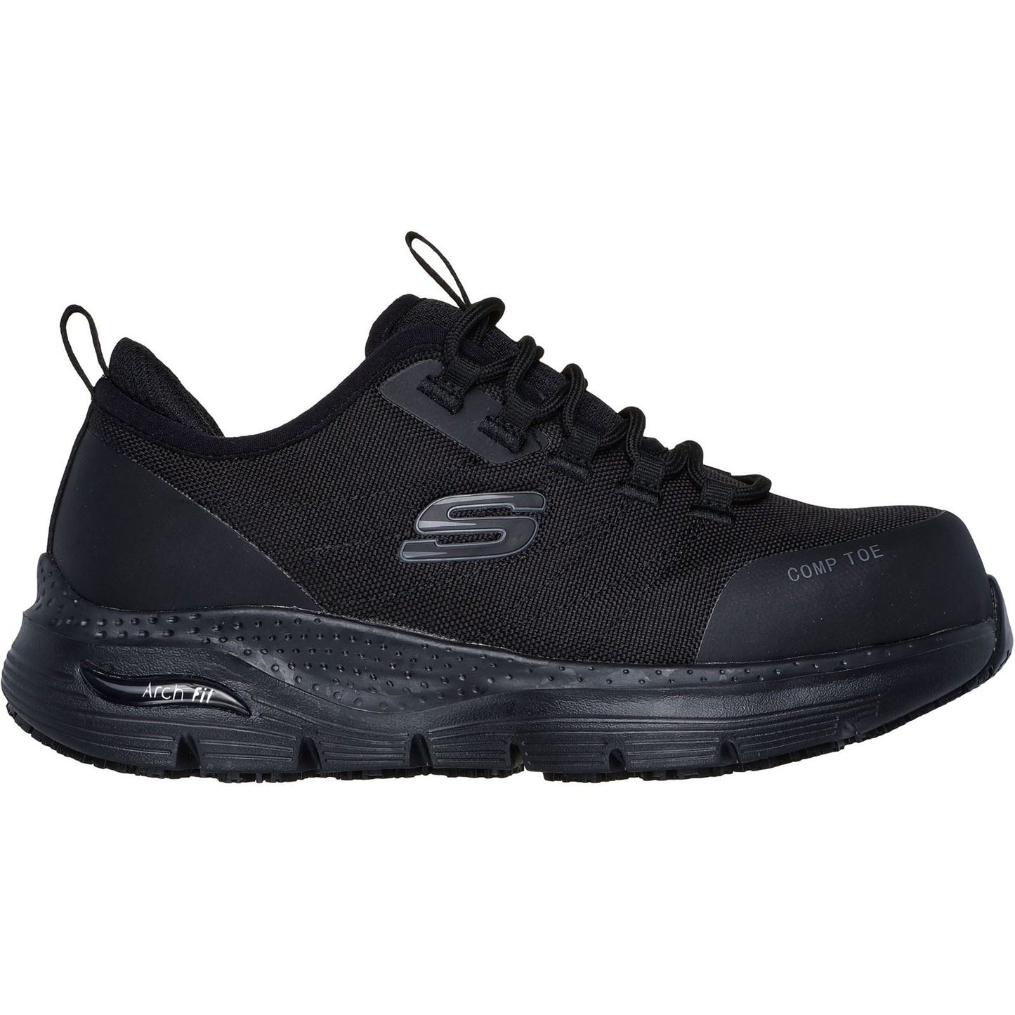 Skechers Workwear Arch Fit SR Ebinal Textile Women's Black Safety Trainers