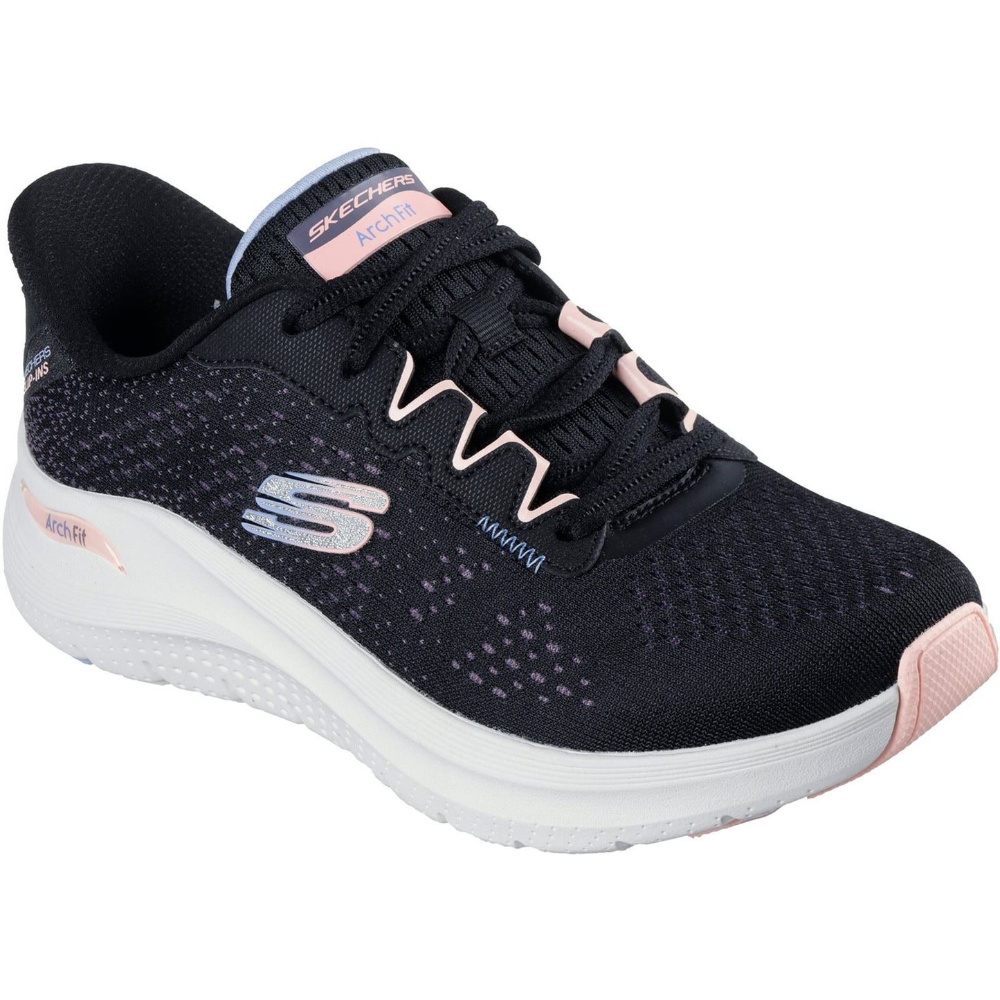 Skechers Arch Fit 2.0 Fresh Pace Textile Women's Black/Multi Trainers