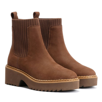 TOMS Millie Nubuck Leather Women's Dark Brown Boots