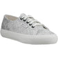 Superga Women's 2730 Micro Faux Snake Trainer in White Avorio/Black Snake