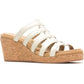Hush Puppies Willow Slide Leather Women's White Wedges
