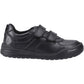 Hush Puppies Sully Leather Youth Black Shoes