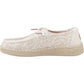 HEYDUDE Wendy Espadrille Retro Palm Cotton Blend Women's Pale Pink/White Shoes