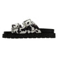 Buffalo Raya Ari Women's Black/White Cow Sandals