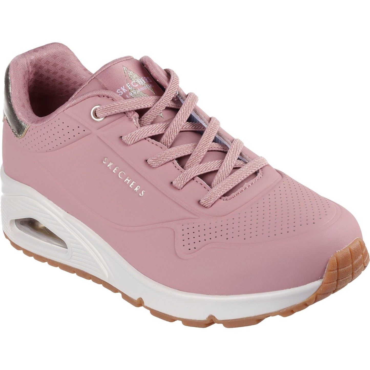 Skechers Women's Uno - Shimmer Away Trainer in Rose