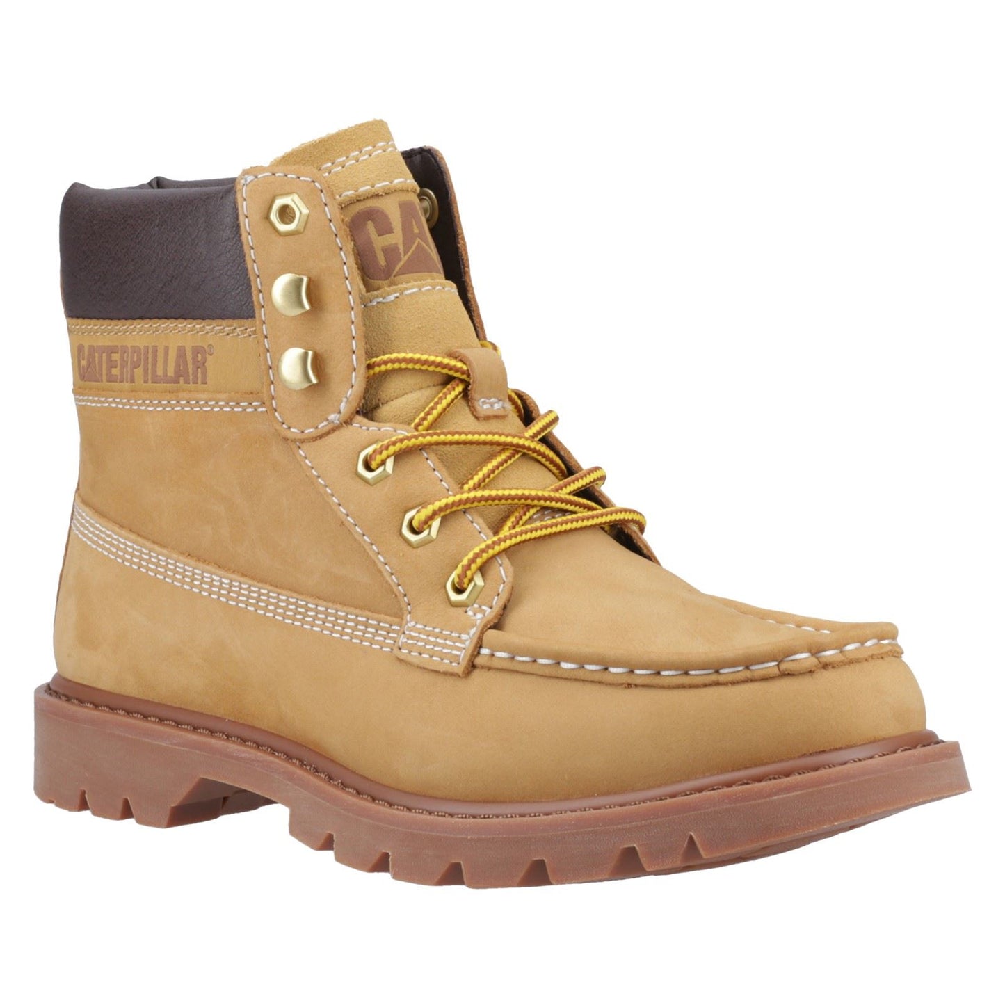 CAT Lifestyle Colorado Moc Toe Leather Men's Honey Reset Ankle Boots