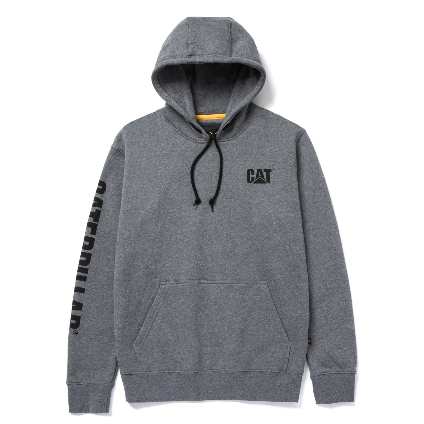 Caterpillar Men's Trademark Banner Hooded Sweatshirt in Dark Grey
