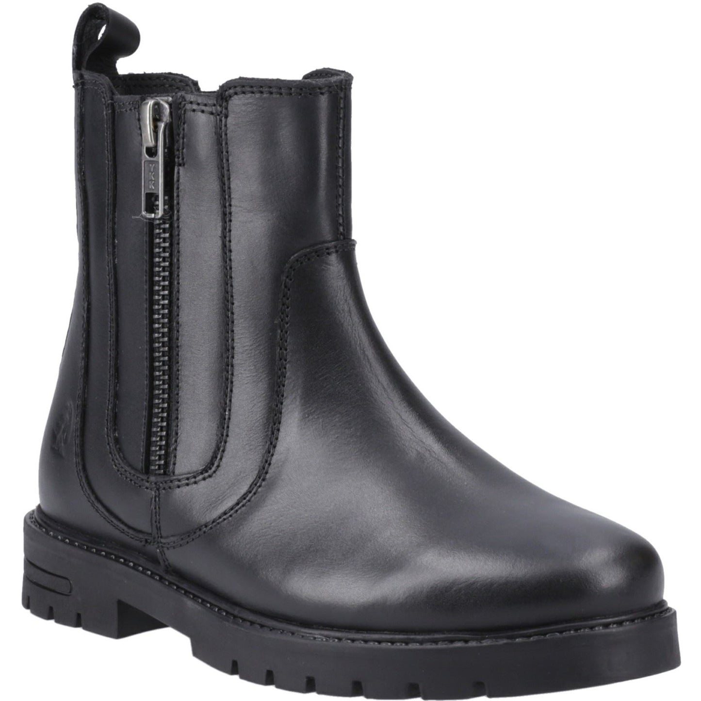 Hush Puppies Liana Leather Youth Black Boots
