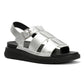 FitFlop GEN-FF Fisherman Leather Women's Silver Sandals