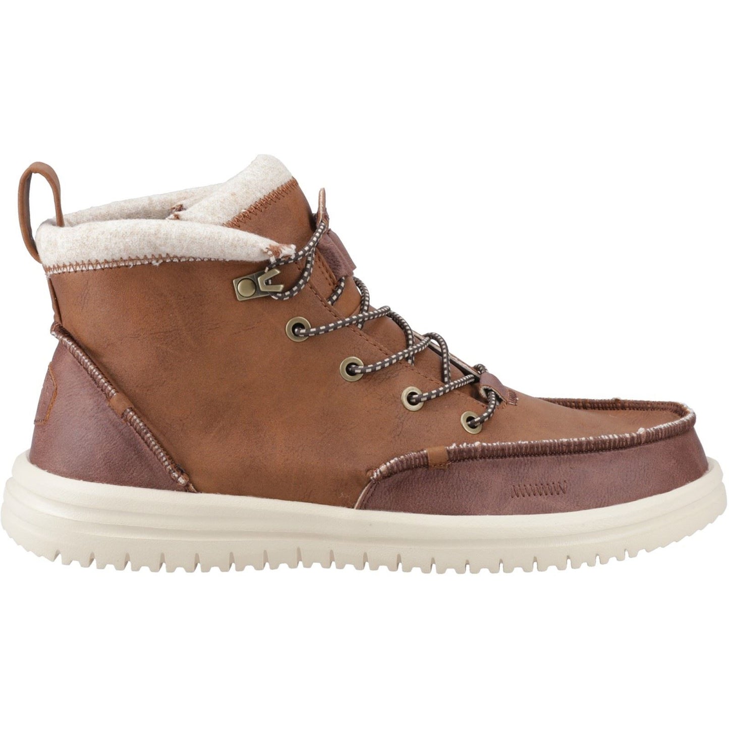 HEYDUDE Bradley Tumbled Classic Polyurethane Men's Cognac/Multi Ankle Boots