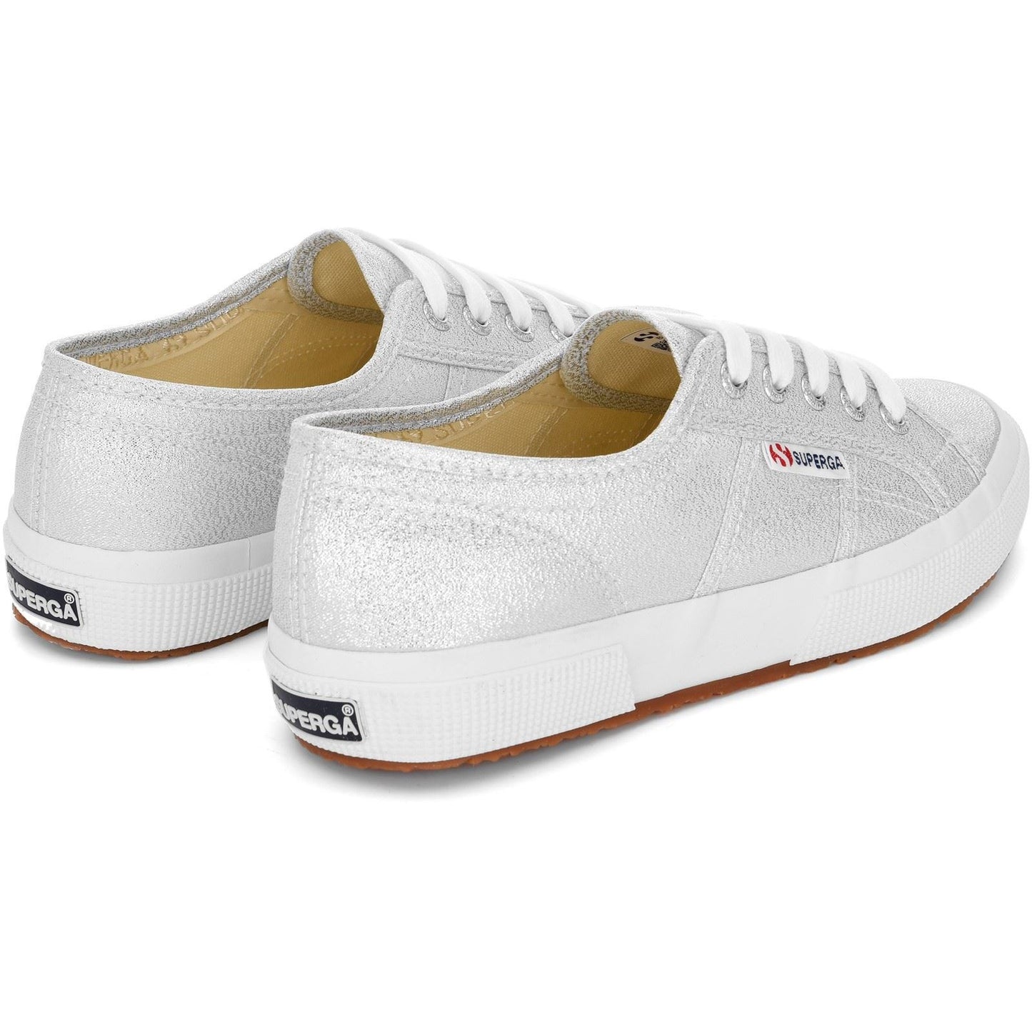 Superga Women's 2750 LAMEW Trainer in Grey Silver