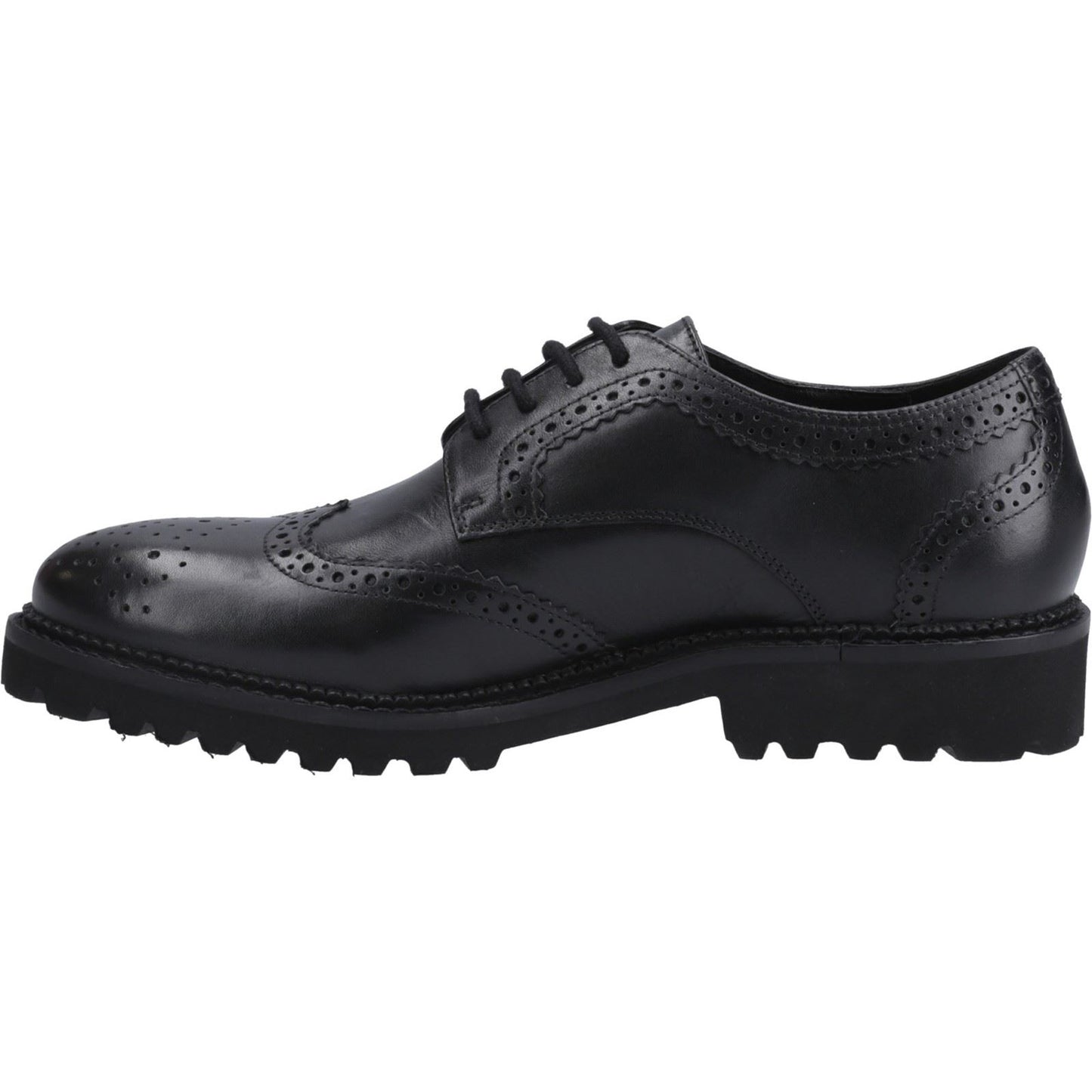 Hush Puppies Gabi Lace Up Leather Youth Black Brogues