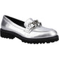 Hush Puppies Gianna Leather Women's Silver Loafers