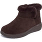 Skechers On-The-Go Stellar Cozy Step Leather Women's Brown Winter Ankle Boots