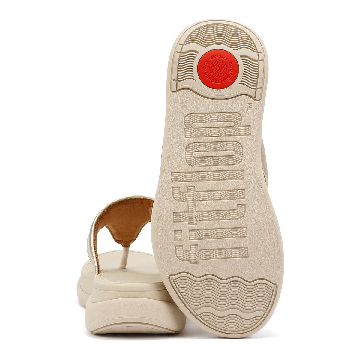 FitFlop F-Mode Go Adjustable Flatform Women's Platino Sandals